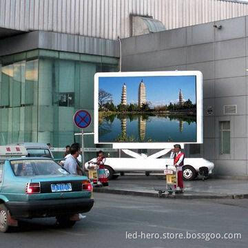 Trailer LED display, strong advertising effect and propaganda effect, easier to install and move
